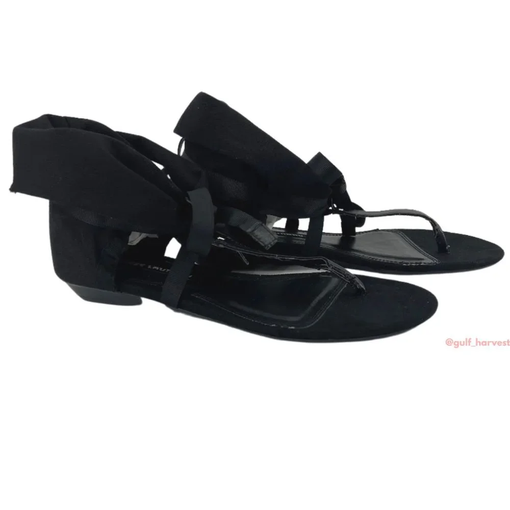 Chinese Laundry Women's Black Twill Sudoku Low Wedge Thong Sandal, Choose Size - Picture 3 of 14